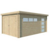 Garage Oregon 16,41m² bois avec emboitement 3D - Gardenas