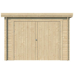 Garage Oregon 16,41m² bois avec emboitement 3D - Gardenas