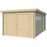 Garage Oregon 16,41m² bois avec emboitement 3D - Gardenas