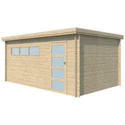 Garage Oregon 16,41m² bois avec emboitement 3D - Gardenas