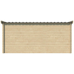 Garage Oregon 16,41m² bois avec emboitement 3D - Gardenas