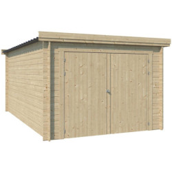 Garage Oregon 16,41m² bois avec emboitement 3D - Gardenas