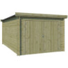 Garage Oregon 16,41m² en bois traité avec emboitement 3D Gardenas