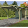 Carport Firenze 20,80m² en bois traité autoclave+annexe Gardenas