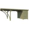 Carport Firenze 20,80m² en bois traité autoclave+annexe Gardenas