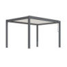 Pergola en alu gris - lames orientables - manuelle - 3x4m Star - Océo