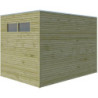 Abri Qube 6,3m² en bois traité 27mm avec porte + fenêtre Gardenas