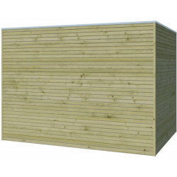Abri Qube 6,3m² en bois traité 27mm avec porte + fenêtre Gardenas