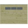 Abri Qube 9m² en bois traité 27mm avec porte simple + fenêtre Gardenas