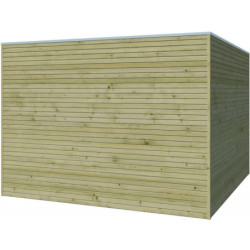 Abri Qube 9m² en bois traité 27mm avec porte simple + fenêtre Gardenas