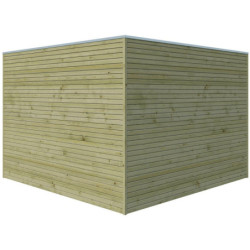 Abri Qube 9m² en bois traité 27mm avec porte simple + fenêtre Gardenas