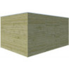 Abri Qube 12,6m² en bois traite 27mm avec porte+fenêtre Gardenas