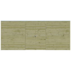 Abri de Jardin Qube 15,3m² Bois Autoclave 27mm + Porte Double - Gardenas