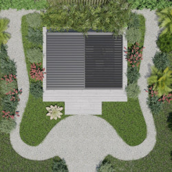 Pergola bioclimatique 12m² Torinas alu gris et lames grises - Essency