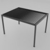 Pergola bioclimatique 12m² Torinas alu gris et lames grises - Essency