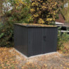 Abri pour 4 vélos en métal anthracite 4,2m² + kit d'ancrage X-METAL