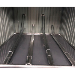 Abri pour 4 vélos en métal anthracite 4,2m² + kit d'ancrage X-METAL