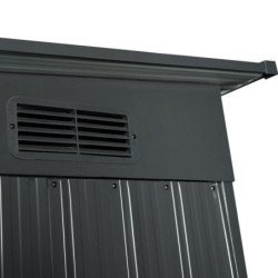 Abri pour 4 vélos en métal anthracite 4,2m² + kit d'ancrage X-METAL