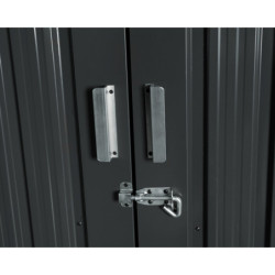 Abri pour 4 vélos en métal anthracite 4,2m² + kit d'ancrage X-METAL