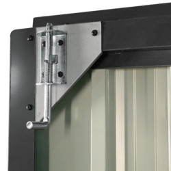 Abri pour 4 vélos en métal anthracite 4,2m² + kit d'ancrage X-METAL