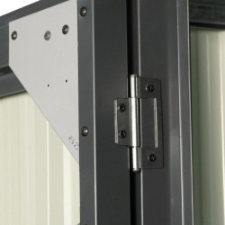 Abri pour 4 vélos en métal anthracite 4,2m² + kit d'ancrage X-METAL