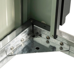 Abri pour 4 vélos en métal anthracite 4,2m² + kit d'ancrage X-METAL