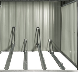 Abri pour 4 vélos en métal anthracite 4,2m² + kit d'ancrage X-METAL