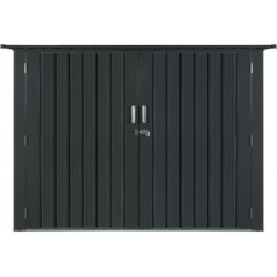 Abri pour 4 vélos en métal anthracite 4,2m² + kit d'ancrage X-METAL