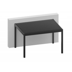 Pergola bioclimatique 9m² Seychelle alu gris et lames grises - Essency