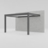 Pergola adossée 9m² Seychelle alu gris - lames orientables blanc Essency