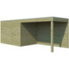 Abri de Jardin Qube 12m² + Extension en Bois Autoclave 27mm - Gardenas