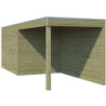 Abri de Jardin Qube 12m² + Extension en Bois Autoclave 27mm - Gardenas