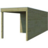 Abri de Jardin Qube 12m² + Extension en Bois Autoclave 27mm - Gardenas