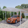 Carport Luminar 18m² - poteaux H250cm - alu blanc - Essency