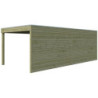 Abri Qube en bois traité autoclave 27mm+ extension 27m² Gardenas