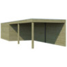 Abri Qube en bois traité autoclave 27mm+ extension 30,6m² Gardenas