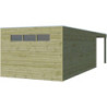 Abri Qube en bois traité autoclave 27mm+extension 24,3m² Gardenas