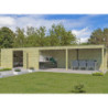 Abri Qube en bois traité autoclave 27mm+ extension 33m² Gardenas