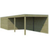 Abri Qube en bois traité autoclave 27mm+ extension 33m² Gardenas