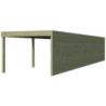 Abri Qube en bois traité autoclave 27mm+ extension 33m² Gardenas