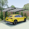 Carport Zeus - H220cm - 2 poteaux - alu gris - tendance - Essency