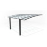 Carport Zeus - H220cm - 2 poteaux - alu gris - tendance - Essency