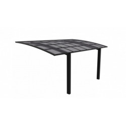 Carport Zeus - H220cm - 2 poteaux - alu gris - tendance - Essency