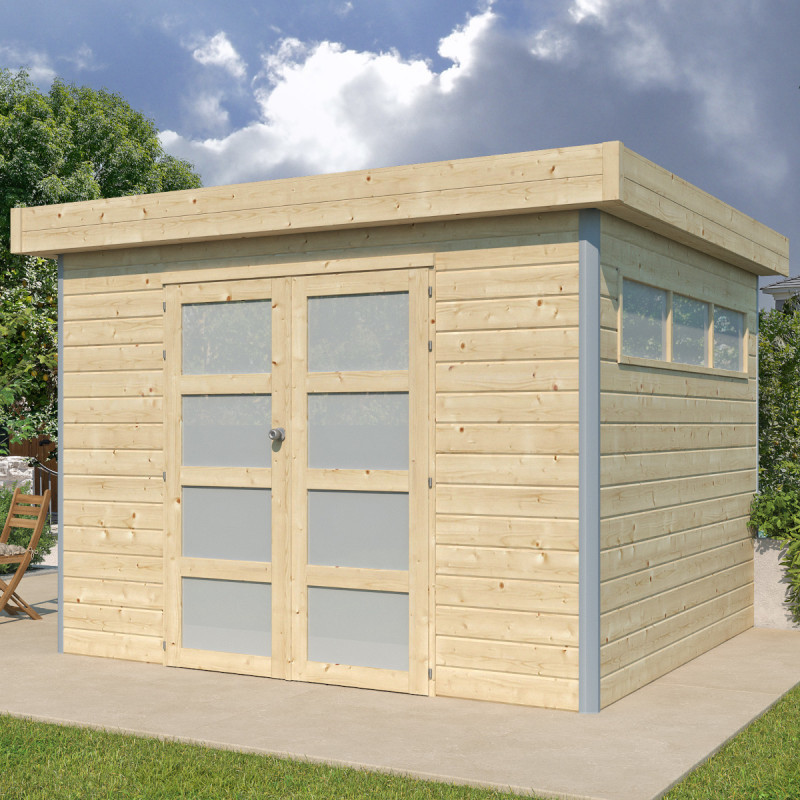 Abri Kasuko S 8,7m² bois + profils de coins en alu - Gardenas