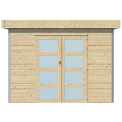 Abri Kasuko S 8,7m² bois + profils de coins en alu - Gardenas