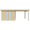 Abri Kasuko S 8,7m² en bois traité 28mm+extension 285cm Gardenas