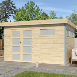 Abri Kasuko M 11,36m² bois + profils de coins en alu - Gardenas