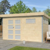 Abri Kasuko M 11,36m² bois + profils de coins en alu - Gardenas