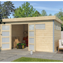 Abri Kasuko M 11,36m² bois + profils de coins en alu - Gardenas
