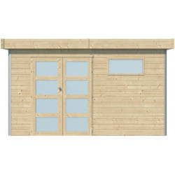 Abri Kasuko M 11,36m² bois + profils de coins en alu - Gardenas